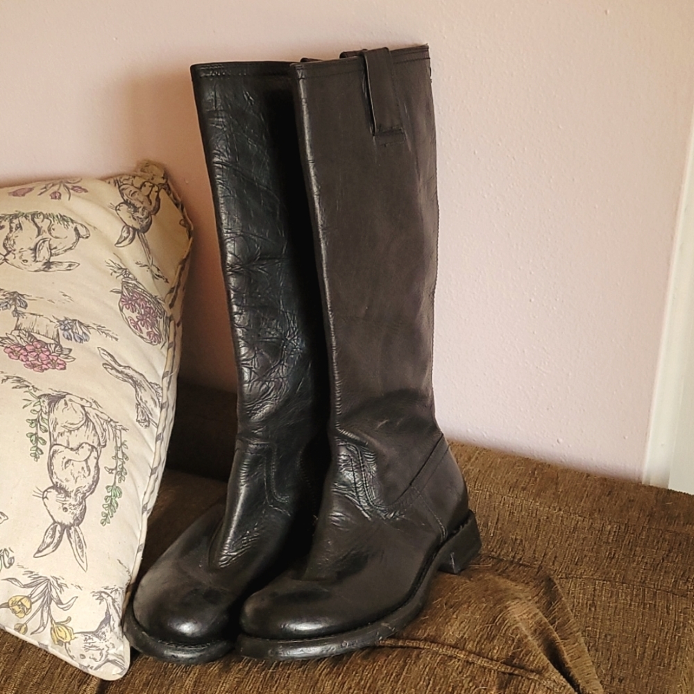 Frye Leather Boots, black, size 6.5